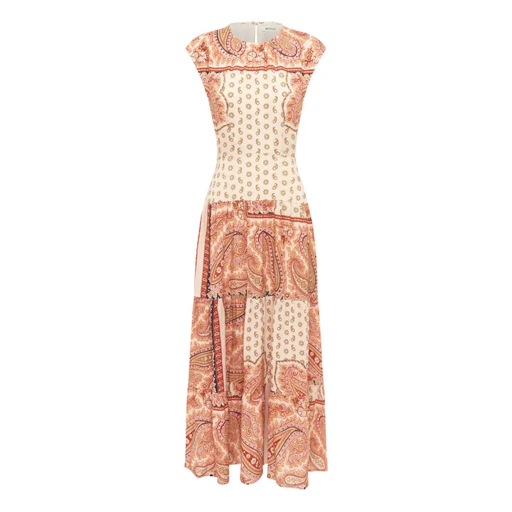 Boteh Robe Cravat Maxi Lin | Rose