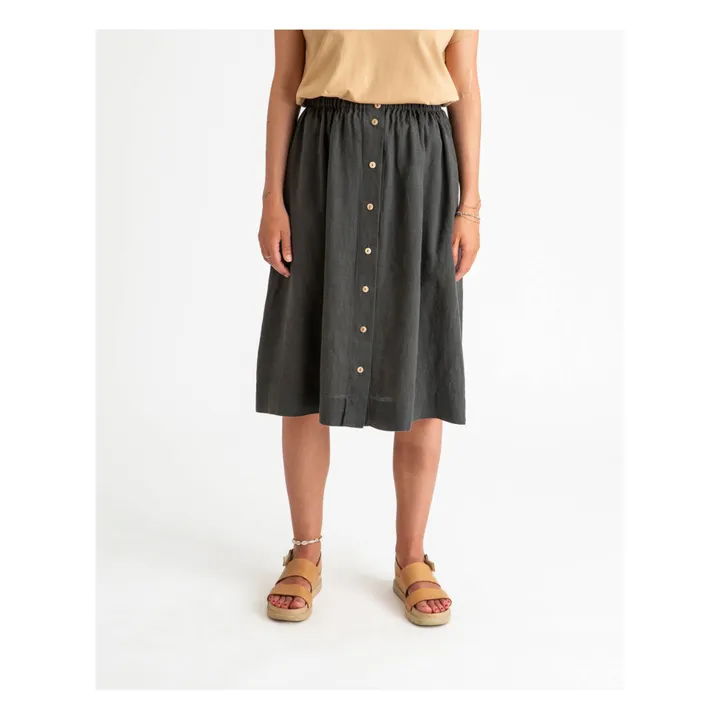 Matona Jupe Midi Lin | Noir