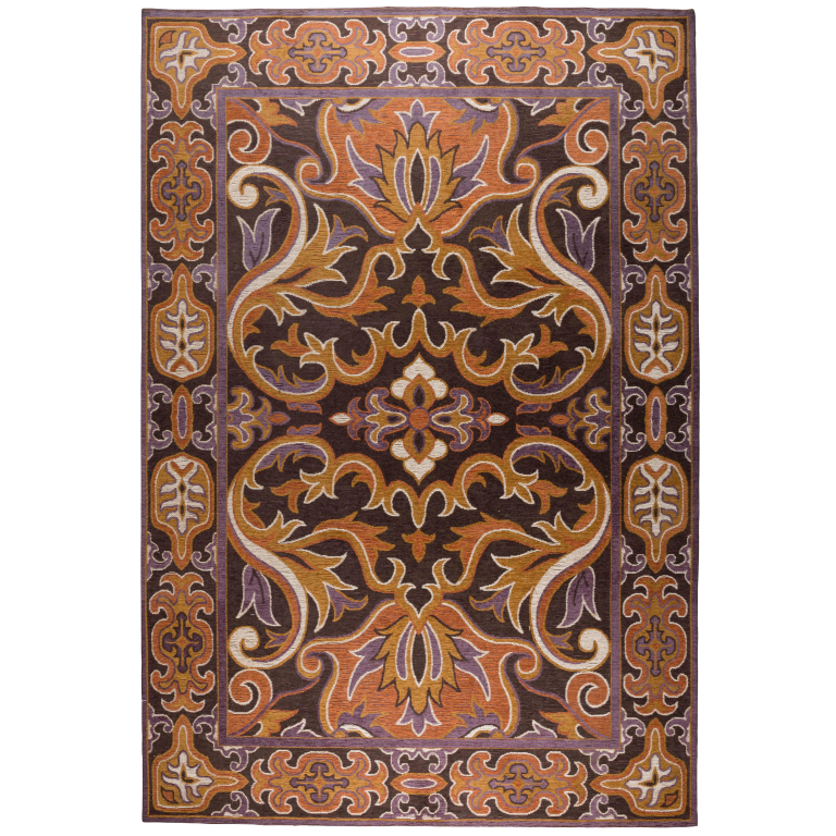 Dutchbone Bashmira vloerkleed 160x230 oranje/paars