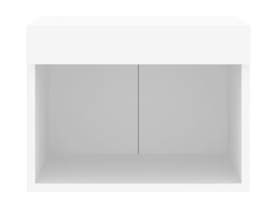 Table de chevet murale avec lumières LED blanc