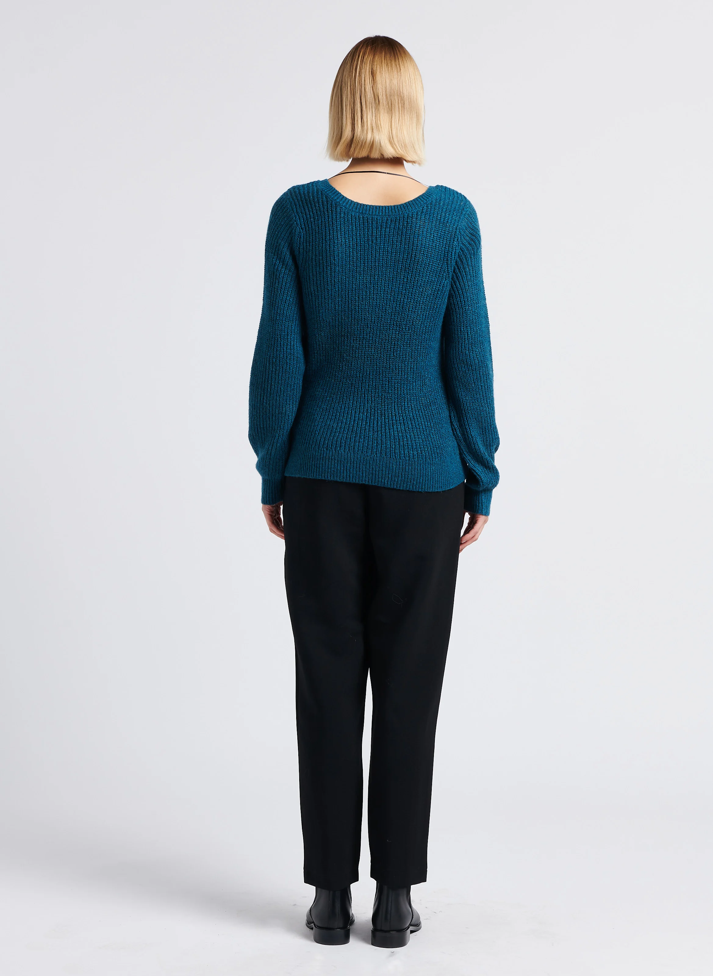 WINNIE - Pantalon taille haute droit | Noir