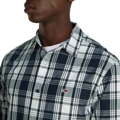 Chemise à manches longues homme Tjm Poplin check TOMMY HILFIGER
