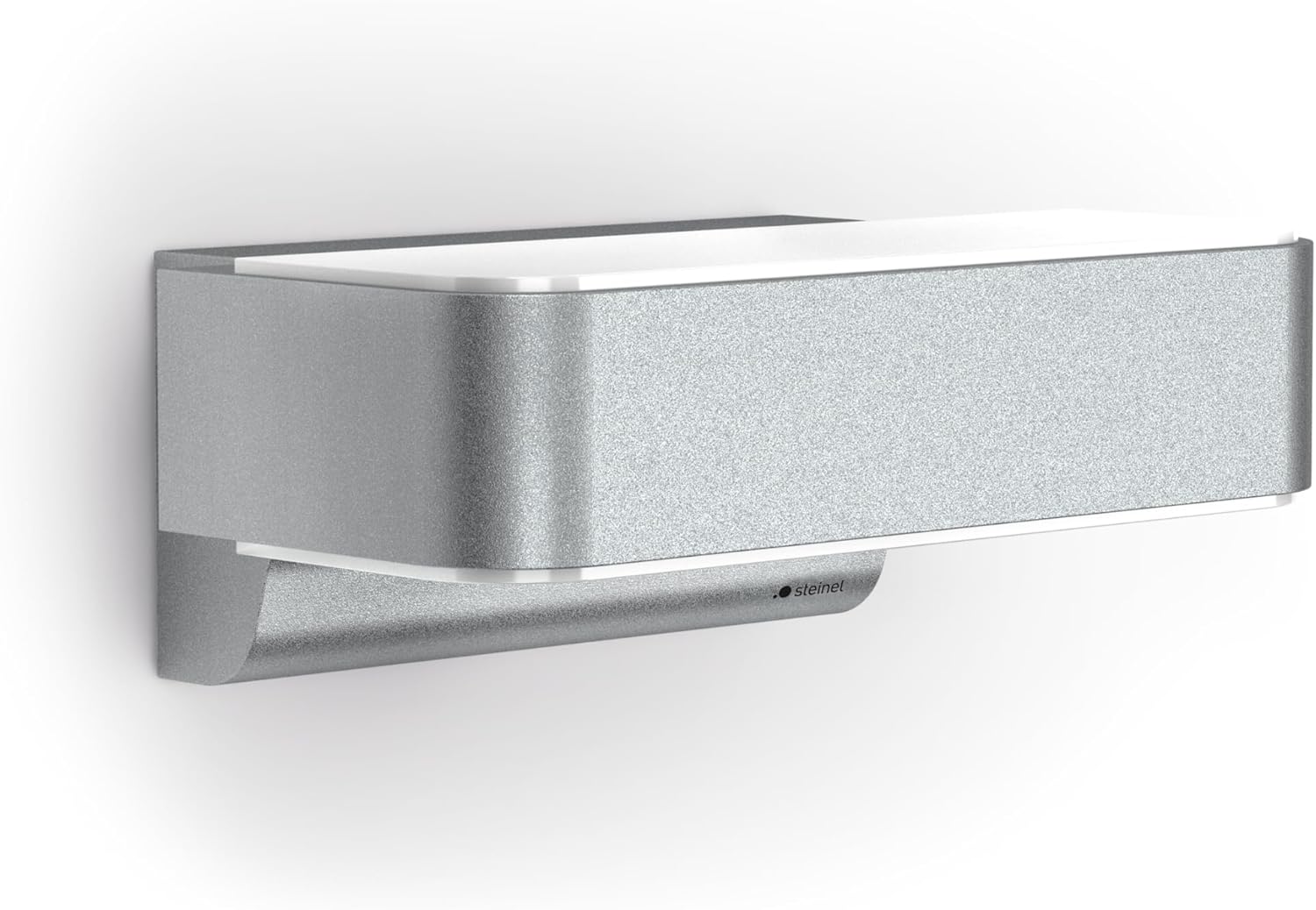 Steinel Außenleuchte L 810 SC Silber, smartes LED Up- und Downlight, Bewegungsmelder, vernetzbar, per App bedienbar