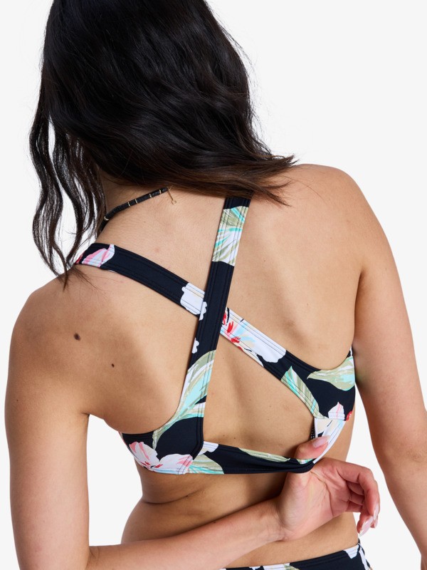 Printed Essentials Athletic Bra Haut de bikini bralette Noir Femme