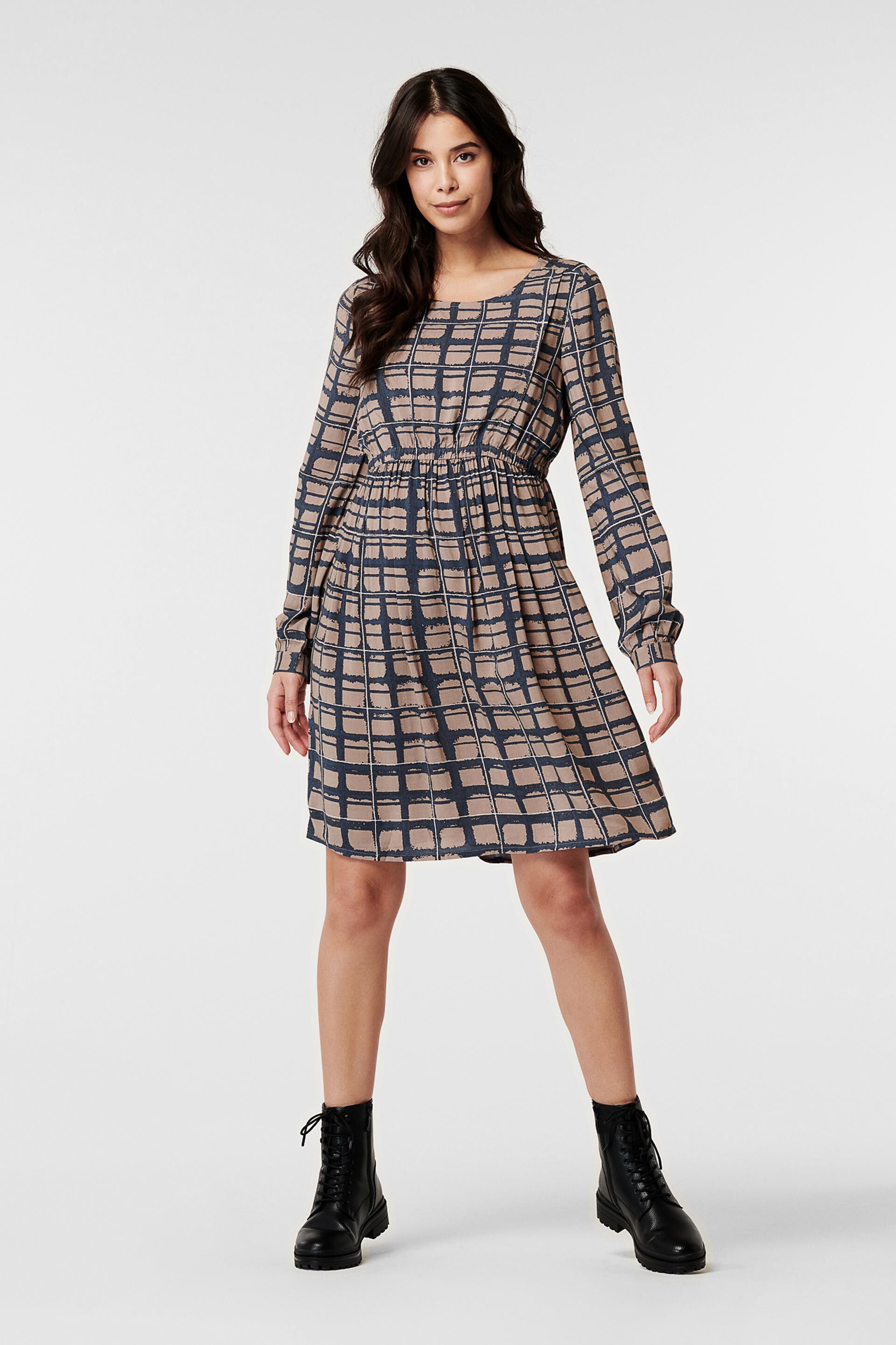 Robe longueur midi à motif et fonction d’allaitement