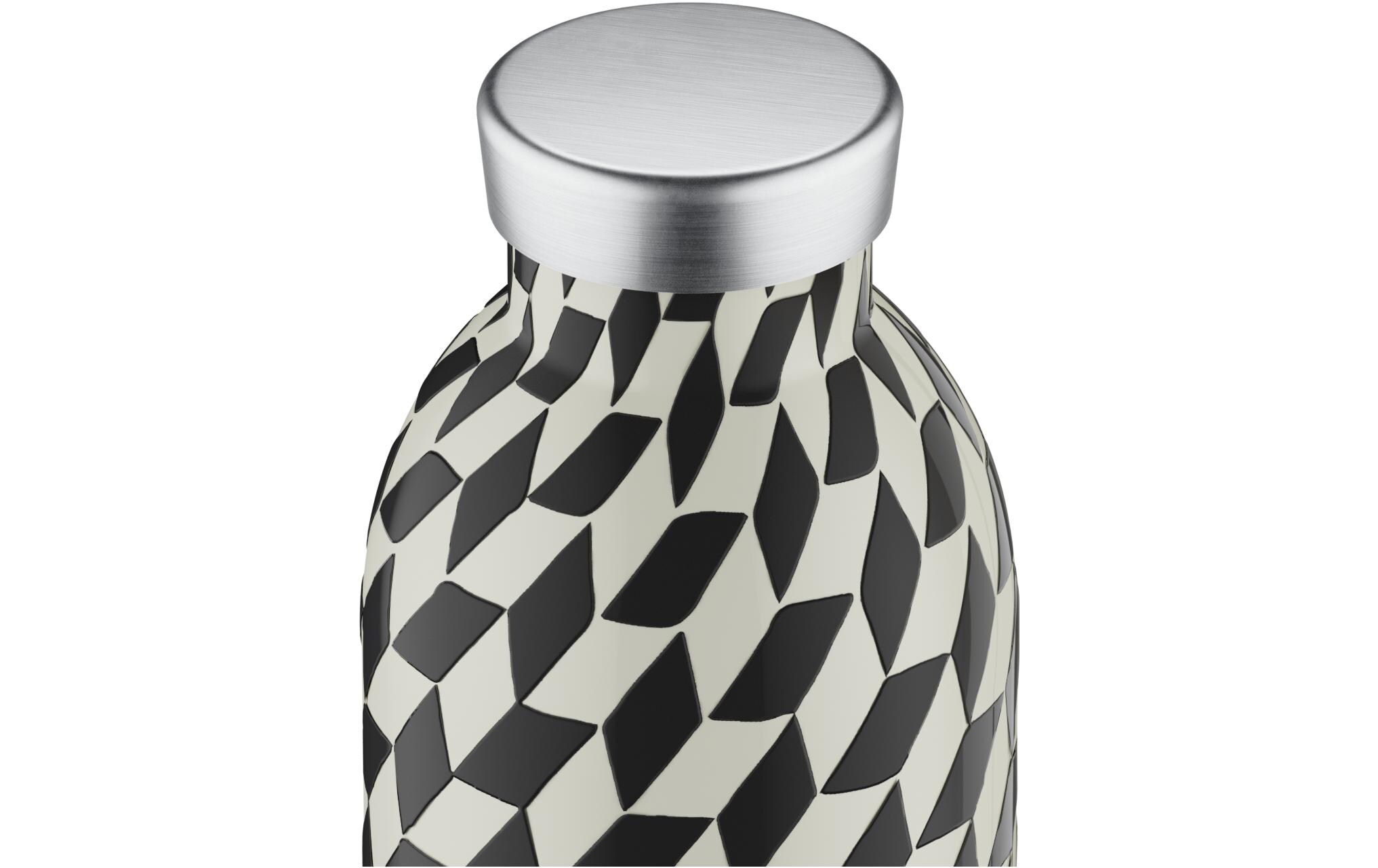 Thermosflasche Clima 500 ml, Groovy WhiteIsolierflasche mit doppelwandiger Edelstahlisolation