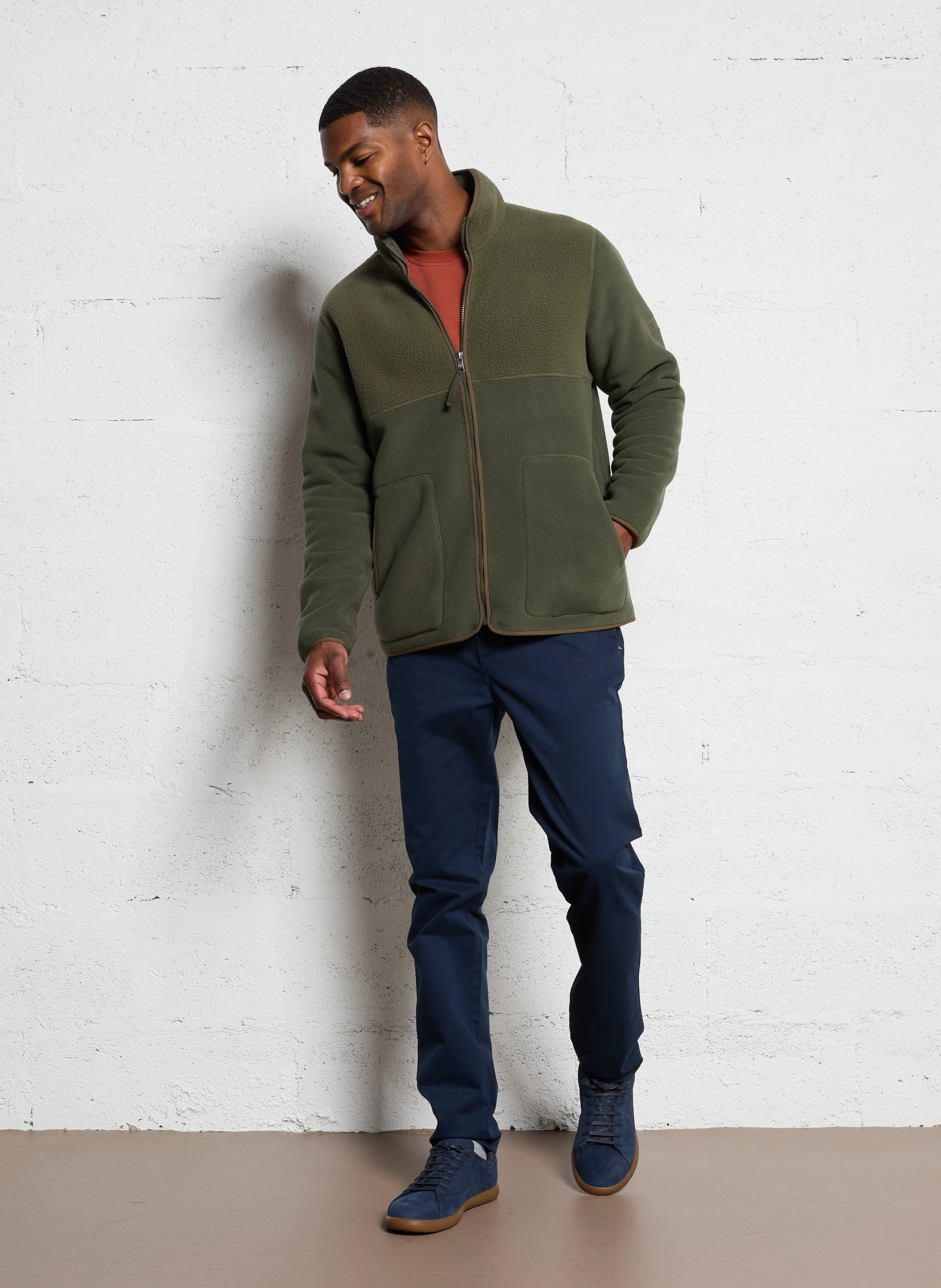 Polaire col montant | Kaki