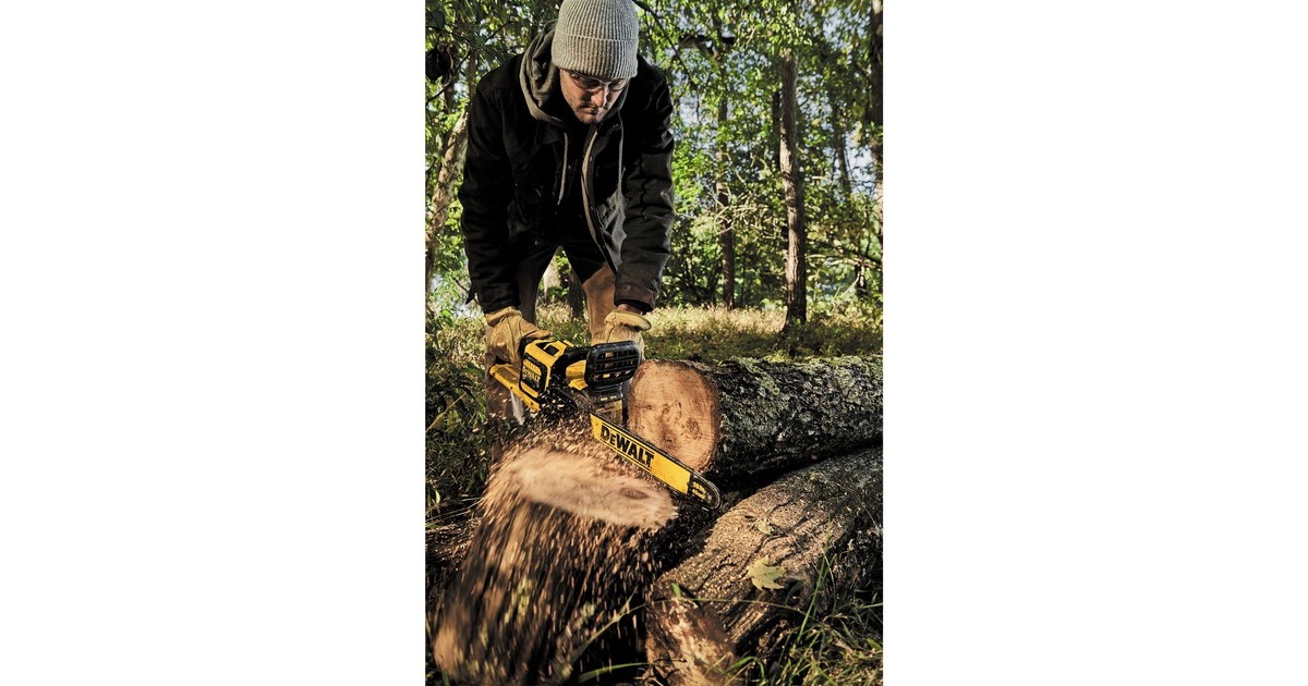 DEWALTDCM575N-XJ 54V XR FLEXVOLT Kettingzaag 40cm  (Geel/zwart, Accu en oplader niet inbegrepen)