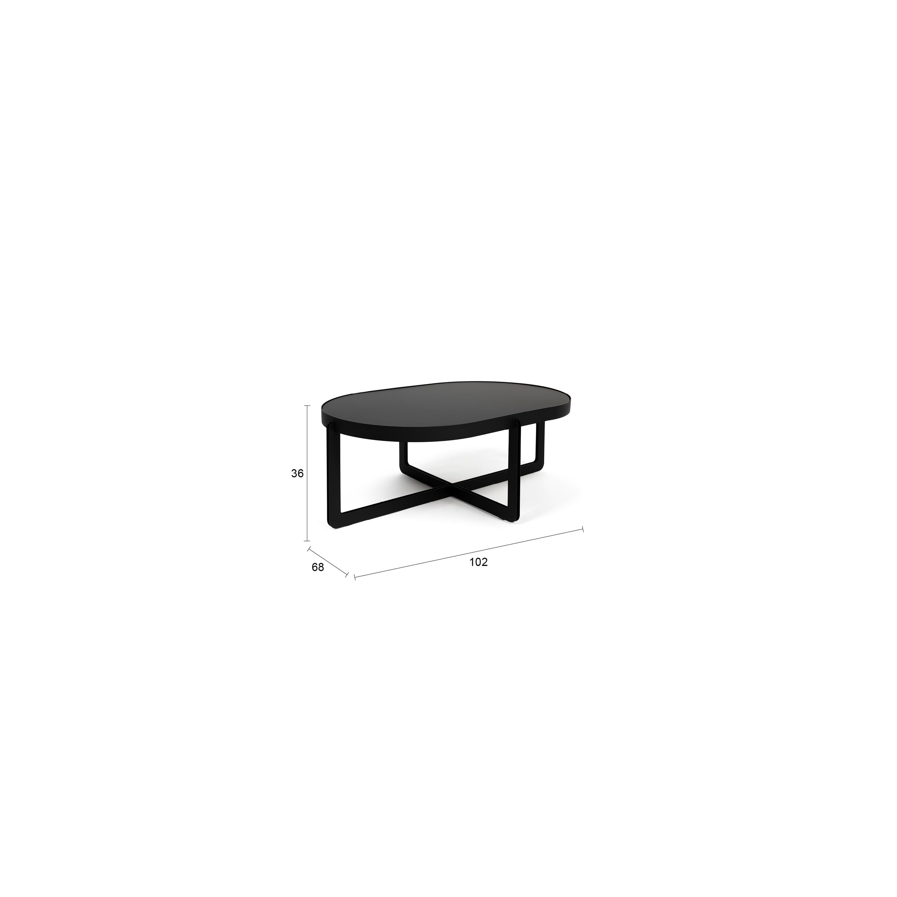 Zuiver Centre Salontafel Ovaal Zwart