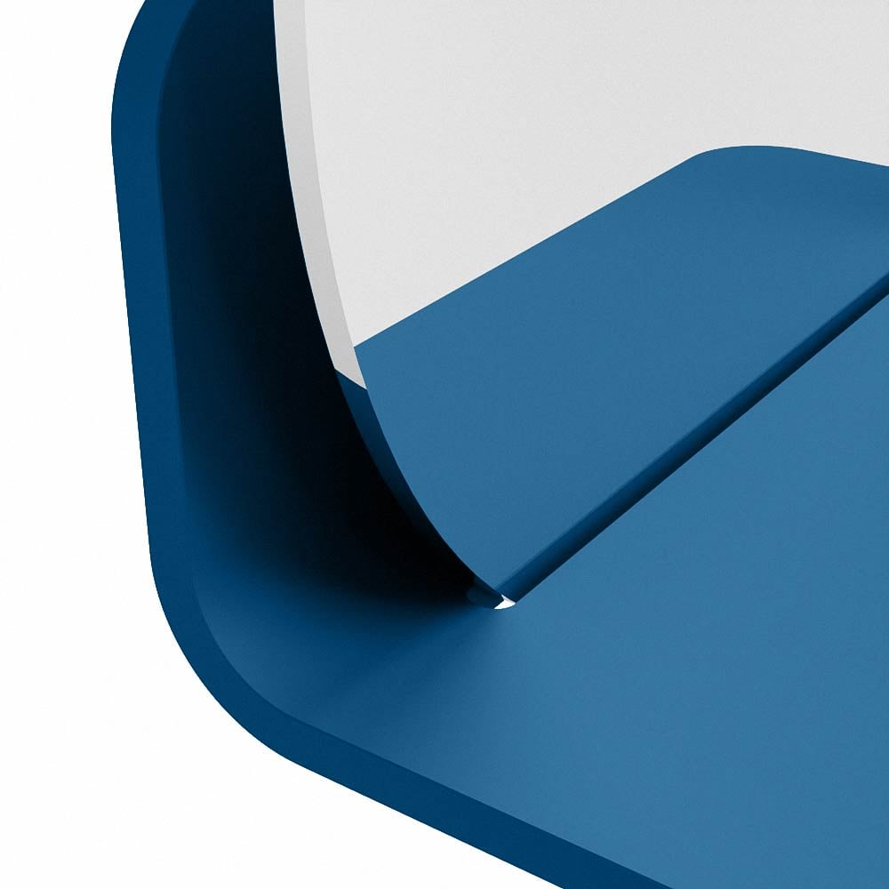 Mondiaz Spot spiegel rond Ø30cm met planchet jeans