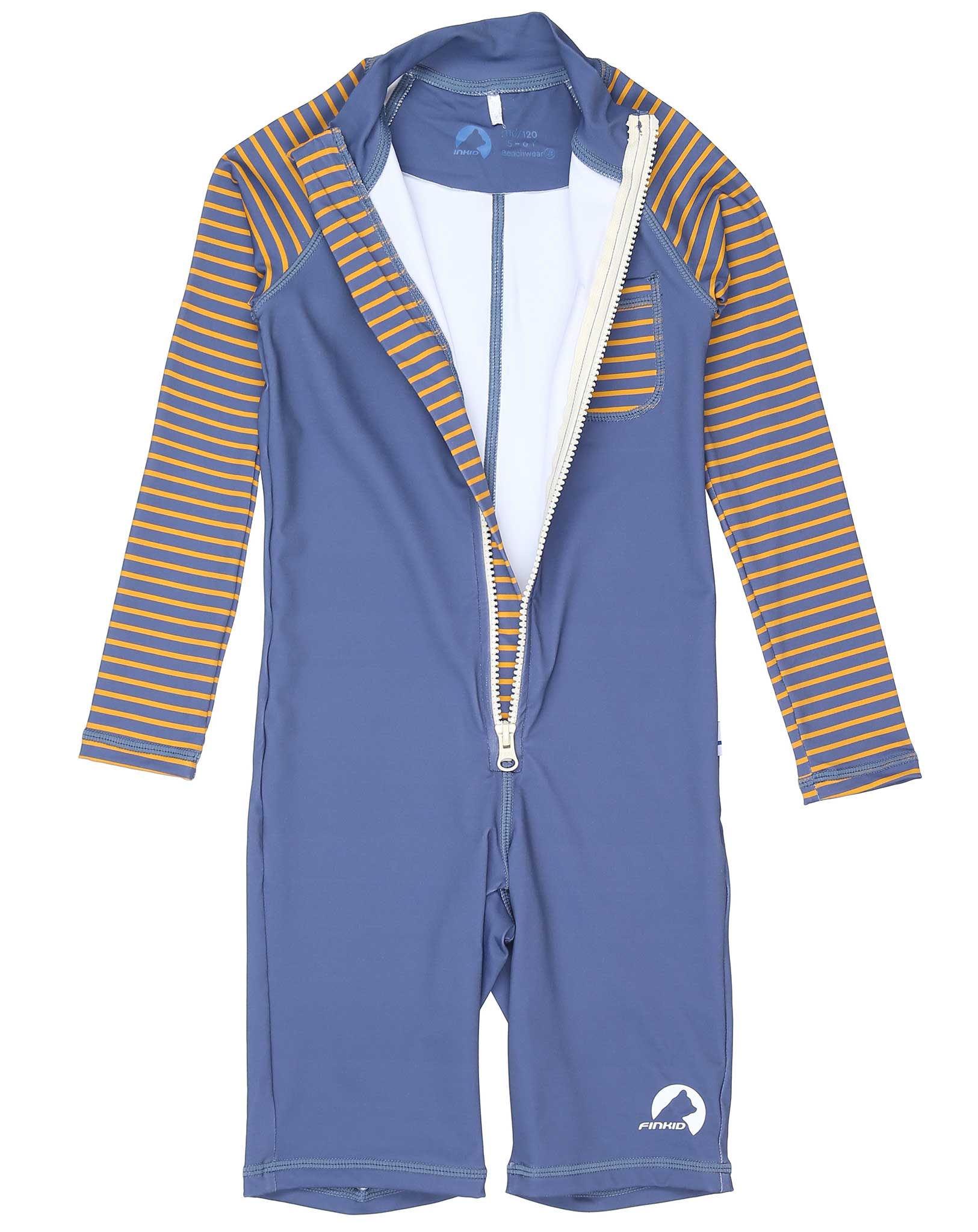 Langarm-Schwimmanzug KALA EKO in denim/sunflower