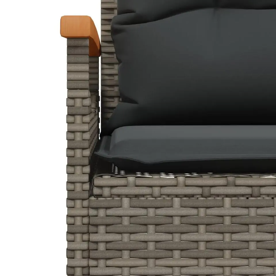 vidaXL - Tuinbank - Grijs - Poly rattan