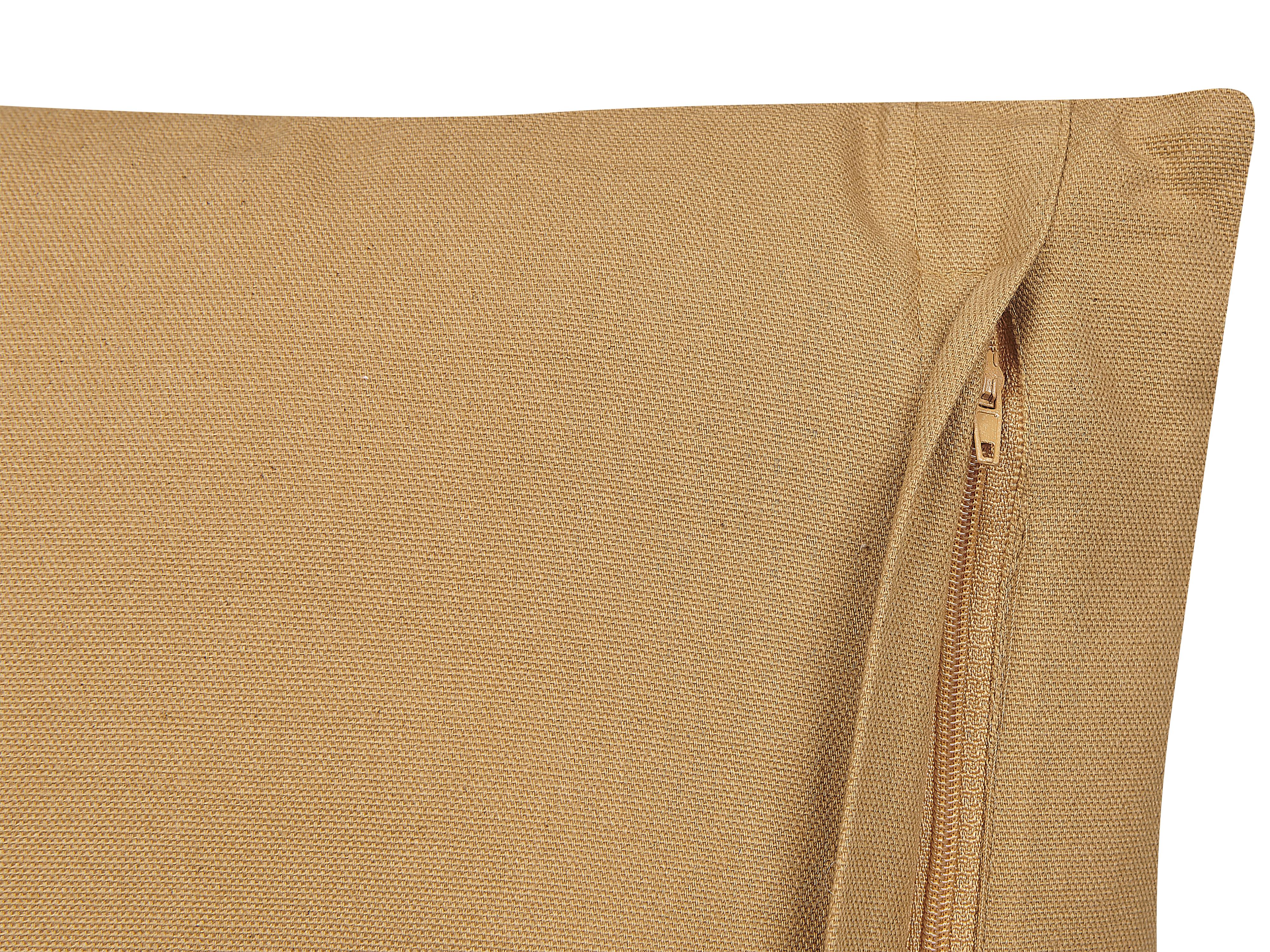Set van 2 sierkussens BANYAN Katoen 45 x 45 cm Zandbeige geometrisch patroon