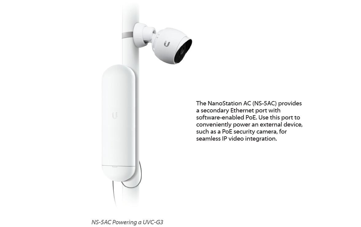 WLAN-Bridge Nanostation NS-5AC<br>WLAN-BridgeFür den Outdoor-Einsatz geeignet