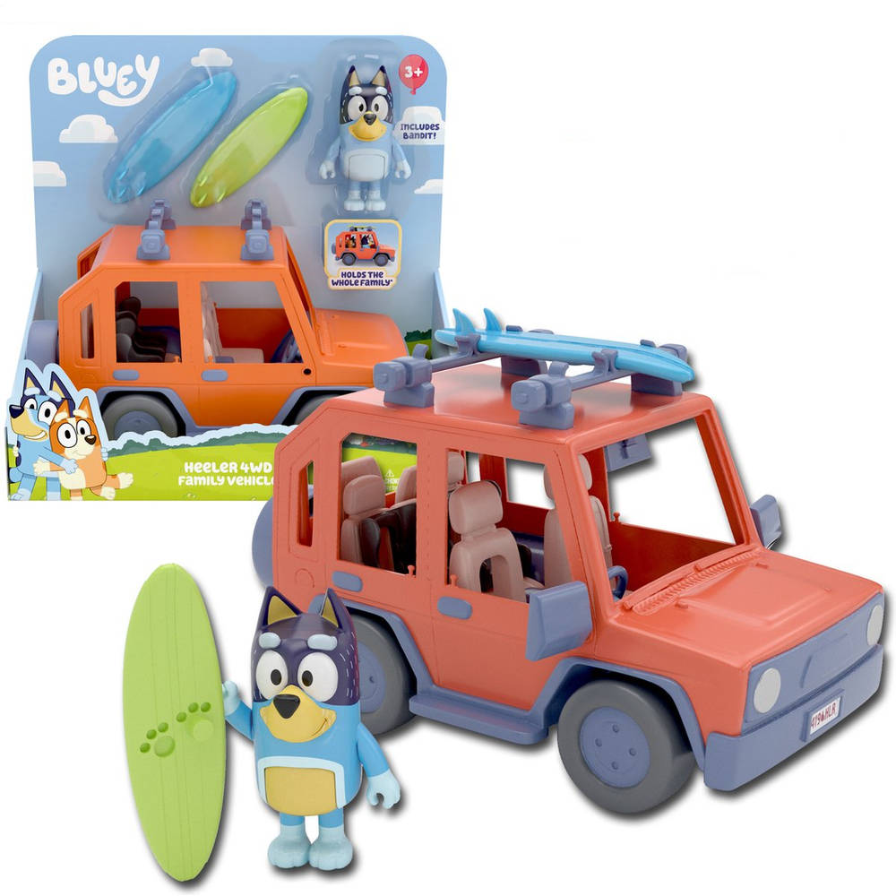 Bluey speelauto met accessoires