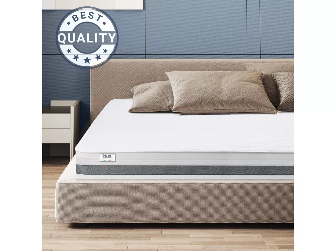 Matelas Double 140x190 à mémoire orthopédique | Hauteur 20 cm | Made in Italy