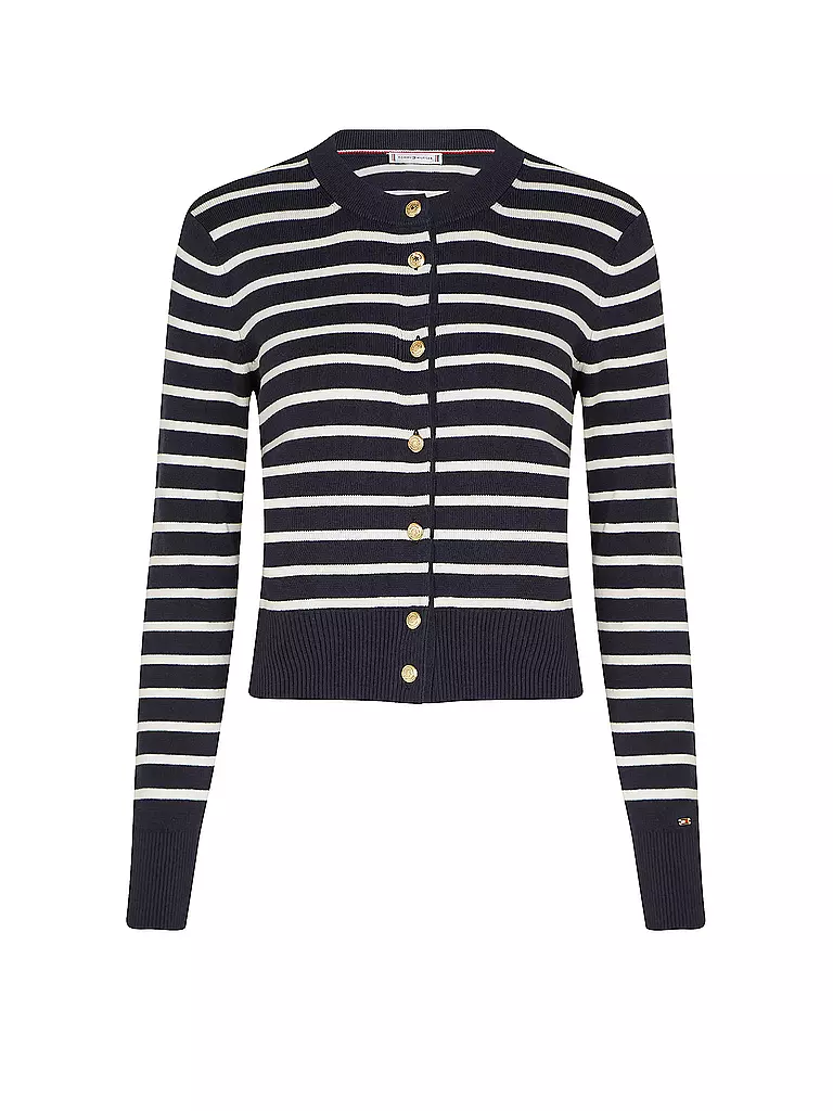 TOMMY HILFIGER Strickjacke dunkelblau