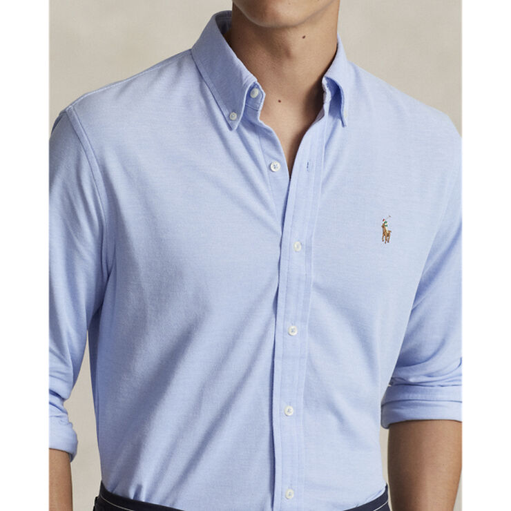 Polo Ralph Lauren Knit Oxford Shirt Harbor island blue/ multi pp