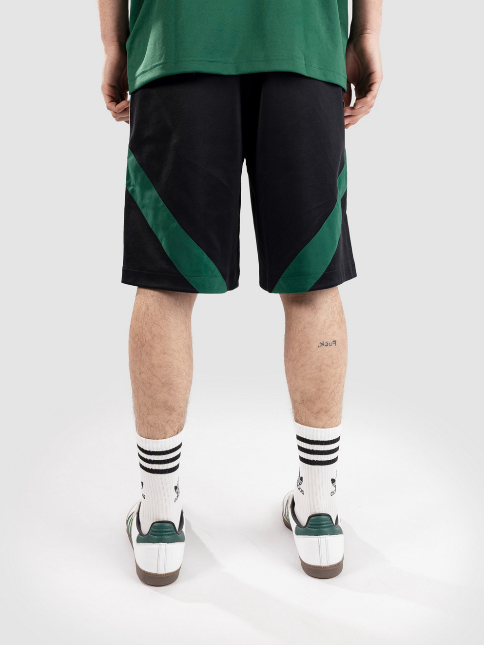 adidas Skateboarding Football Shorts black/drkgrn/white
