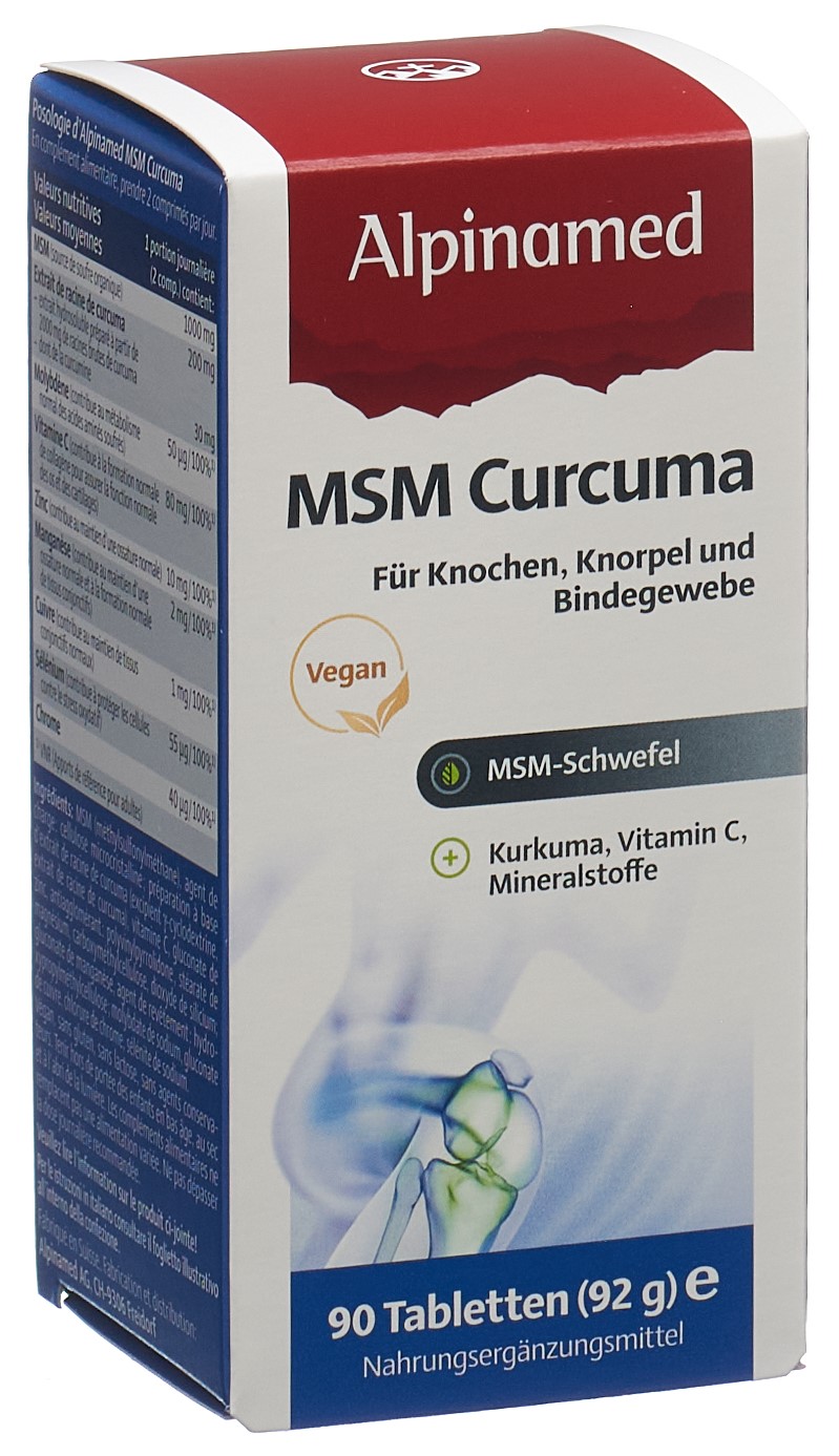 ALPINAMED MSM Curcuma Tabl Ds 90 Stk