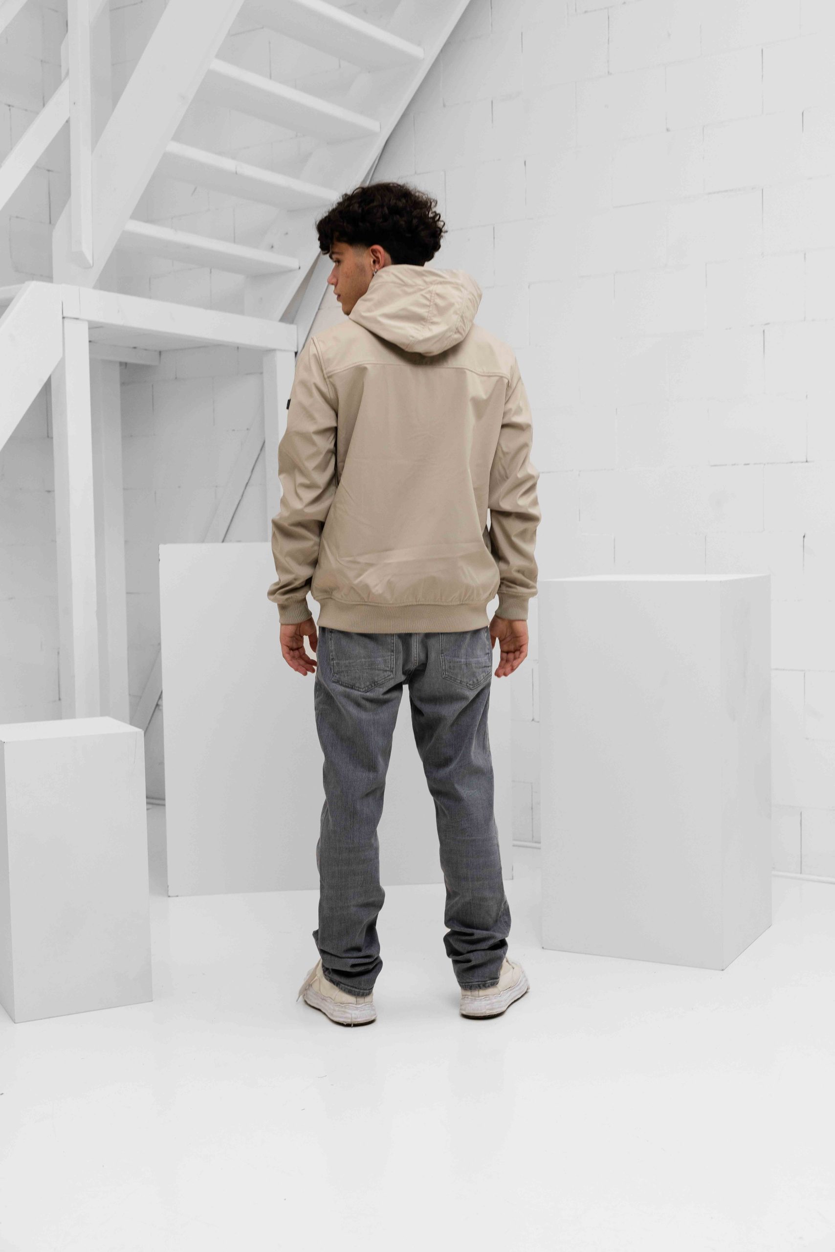 Malelions Placket Softshell Jas Heren Beige
