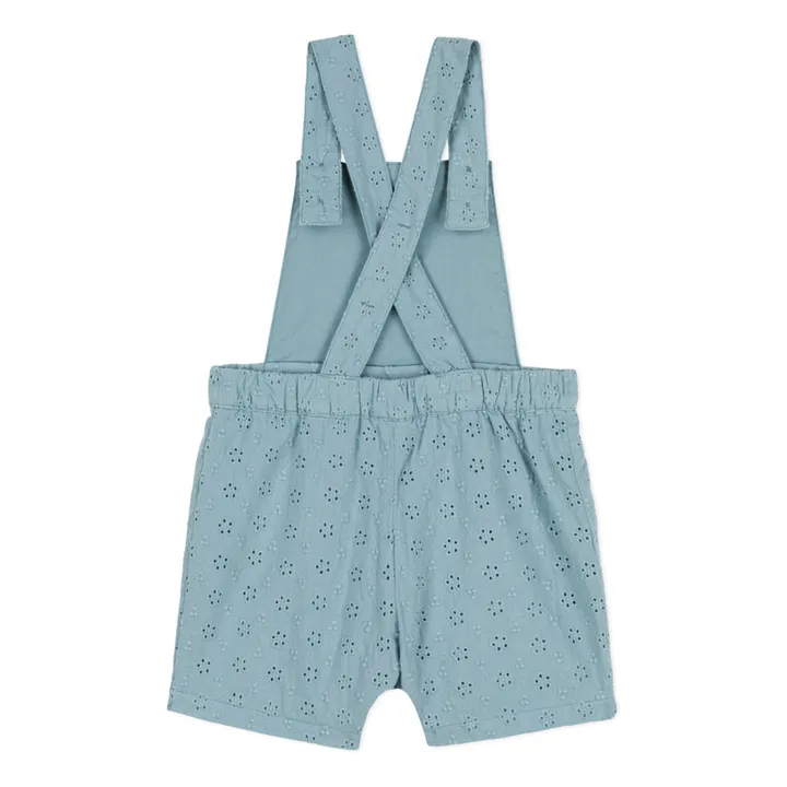 Petit Bateau Salopette Courte Broderie Anglaise | Bleu
