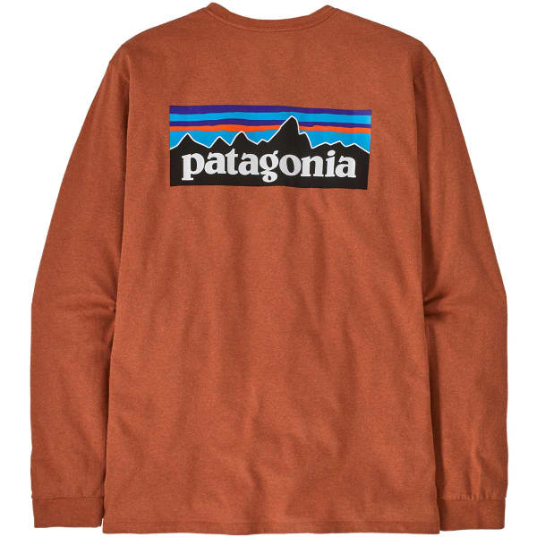 T-shirt PATAGONIA M'S L/S P6 LOGO RESPONSIBILI-TEETAIL REDTAIL RUST