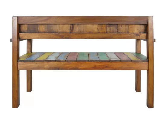 Banc 115 cm Bois de récupération massif