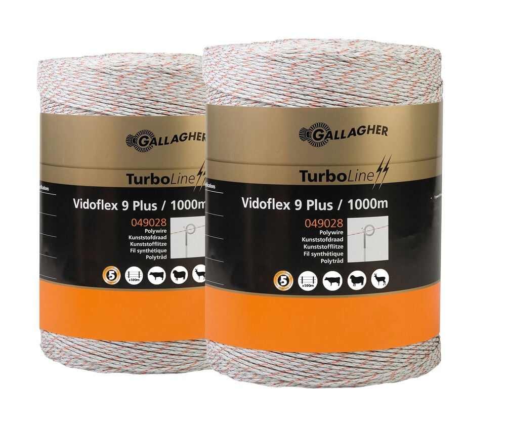 Gallagher Vidoflex 9 Plus - Schrikdraad - 30 cm - 2 Stuks - Wit - 43 cm - 200 cm