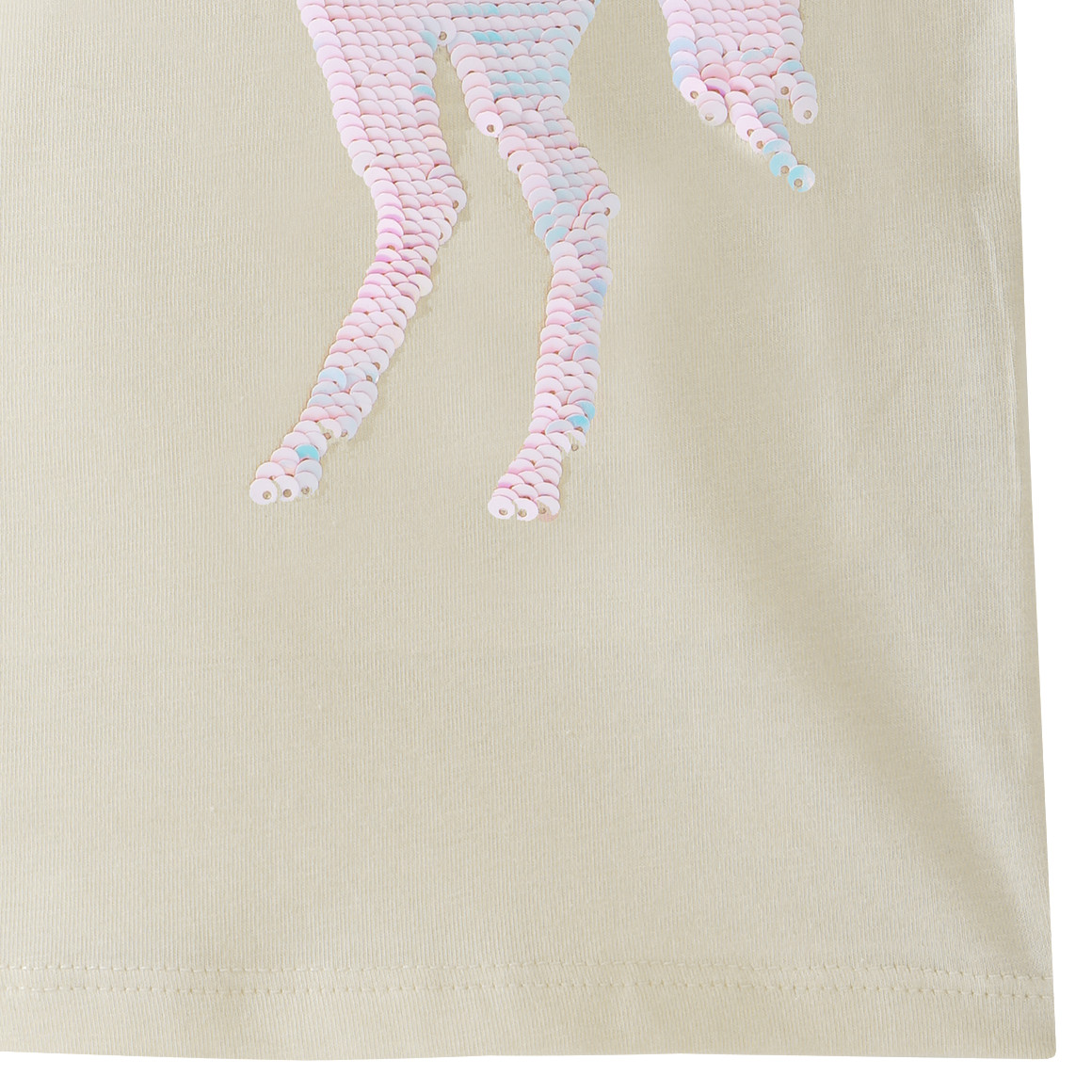 Topolino Mädchen T-Shirt mit Wendepailletten creme