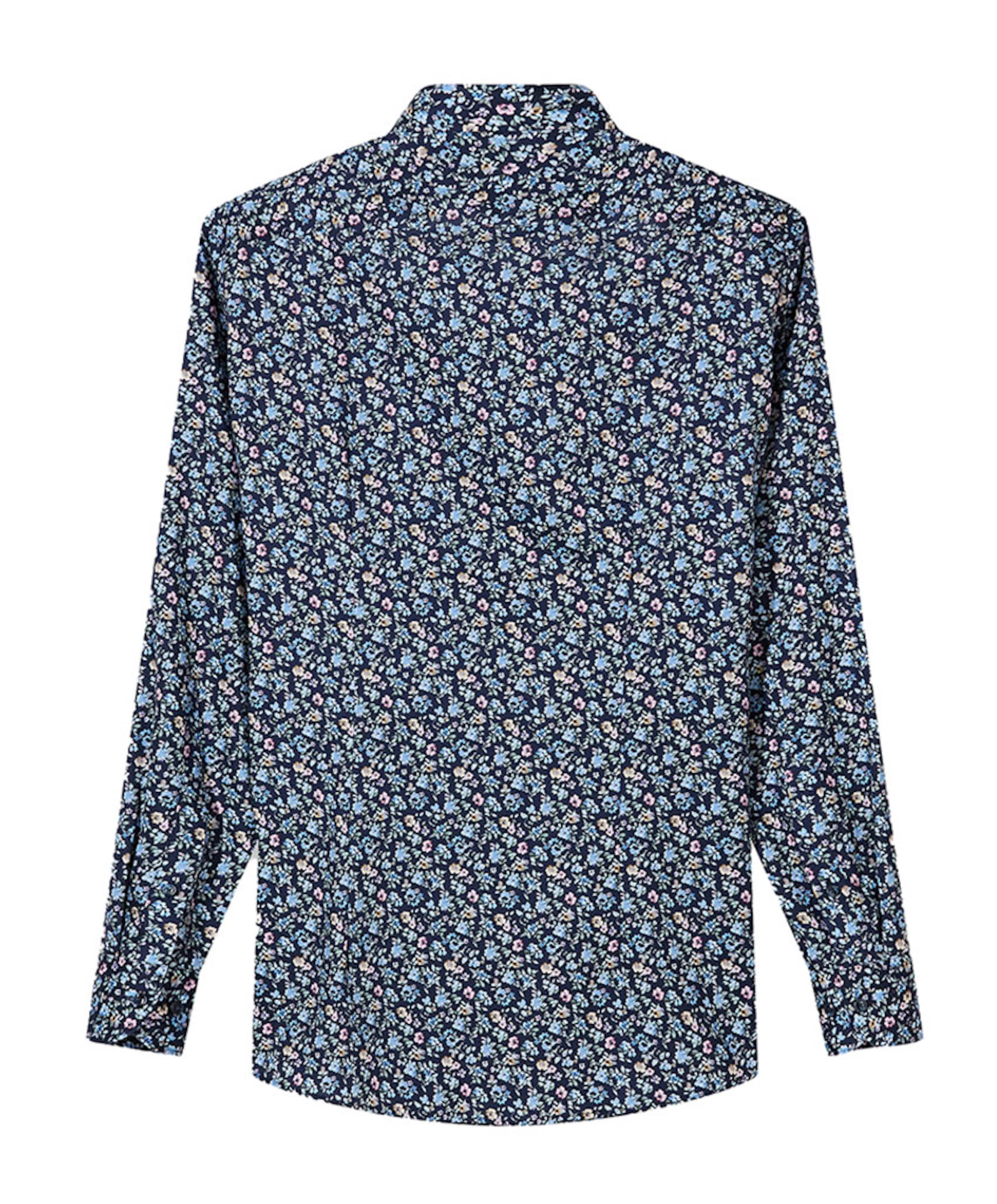 Olymp Modern fit Luxor Heren overhemd lange mouw blauw