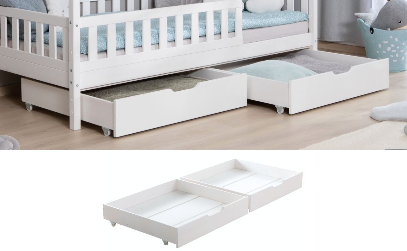 TiCAA TiCAA Hausbett Bodenbett wandelbar mit asymmetrischem Dach 