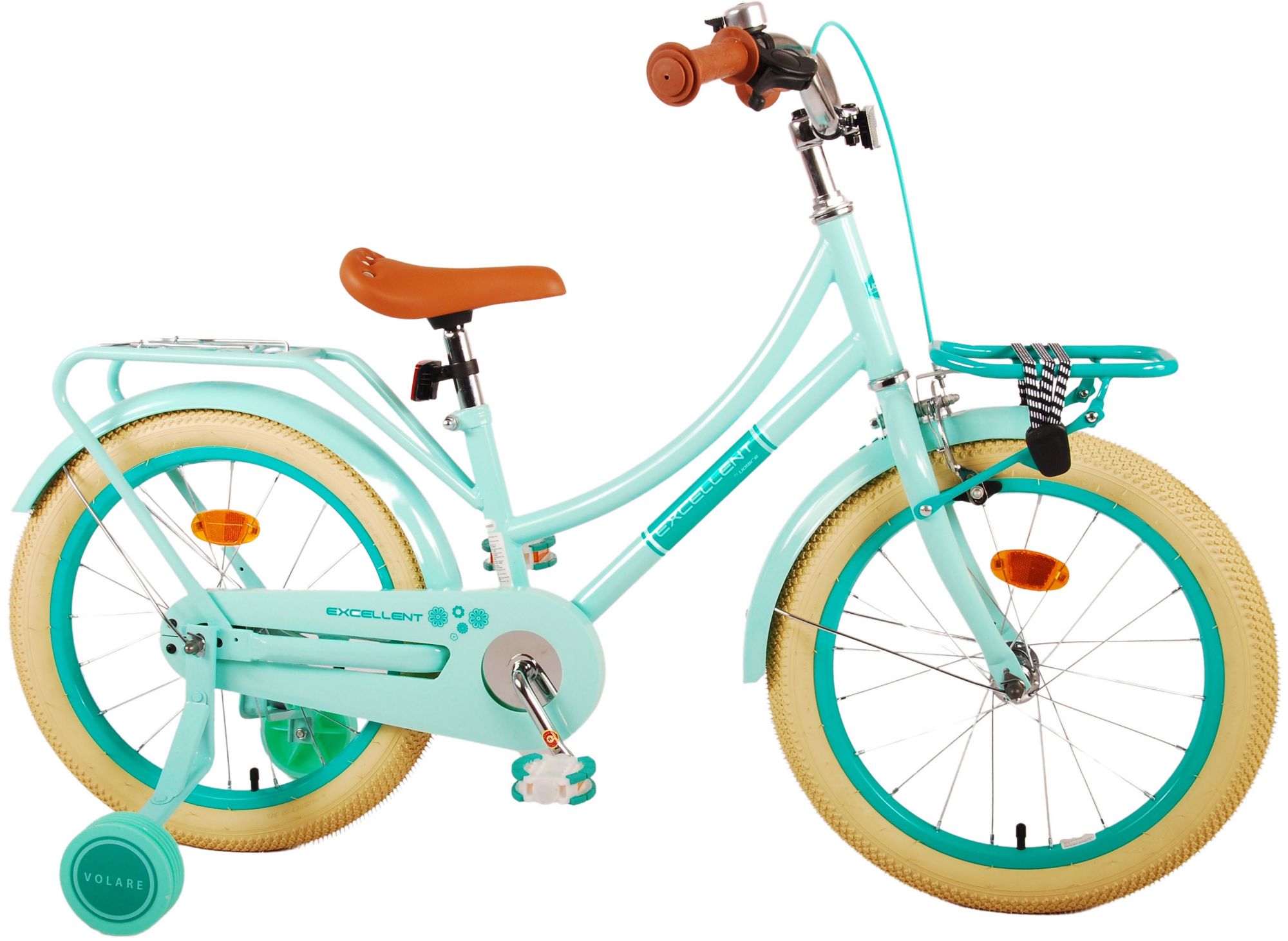 TPFSports Excellent Kinderfahrrad - Mädchen - 18 Zoll - Rücktritt + Handbremse - Schwarz