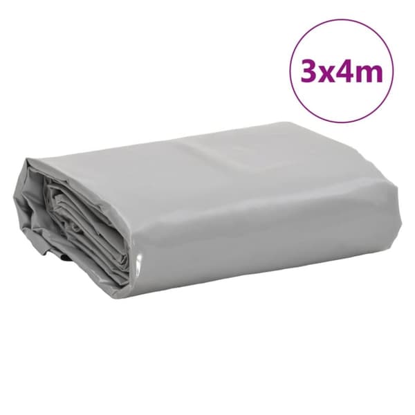 vidaXL Presenning grå 3x4 m 650 g/m²