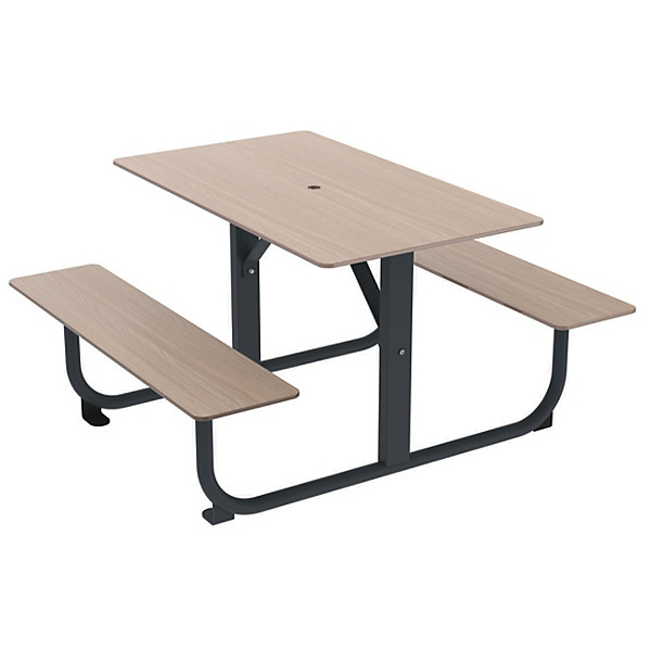 Table à fixer symphonie extrême, compact hpl, anthracite mat 7016