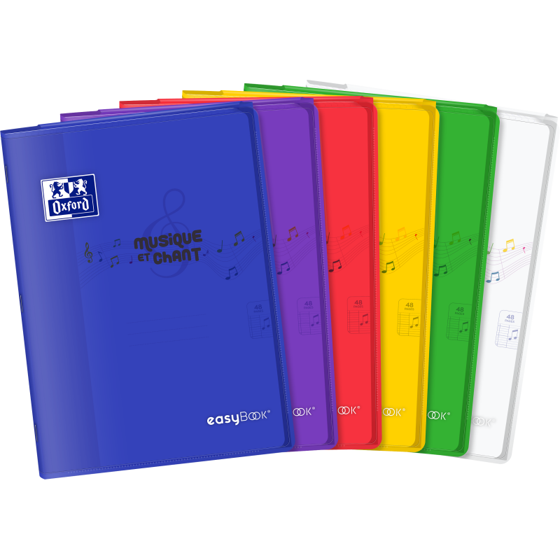 Cahier Oxford Easybook Musique Et Chants Agrafe 210X297 48P Optik P. Seyes/Musique Polypro Assorti