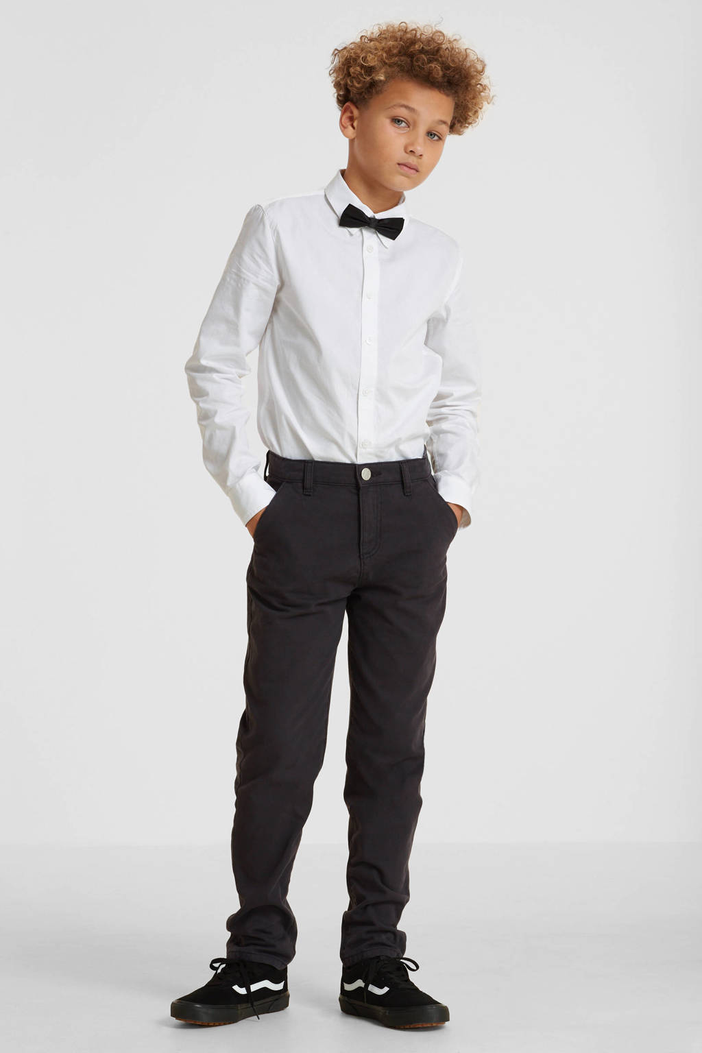 slim fit chino donkergrijs