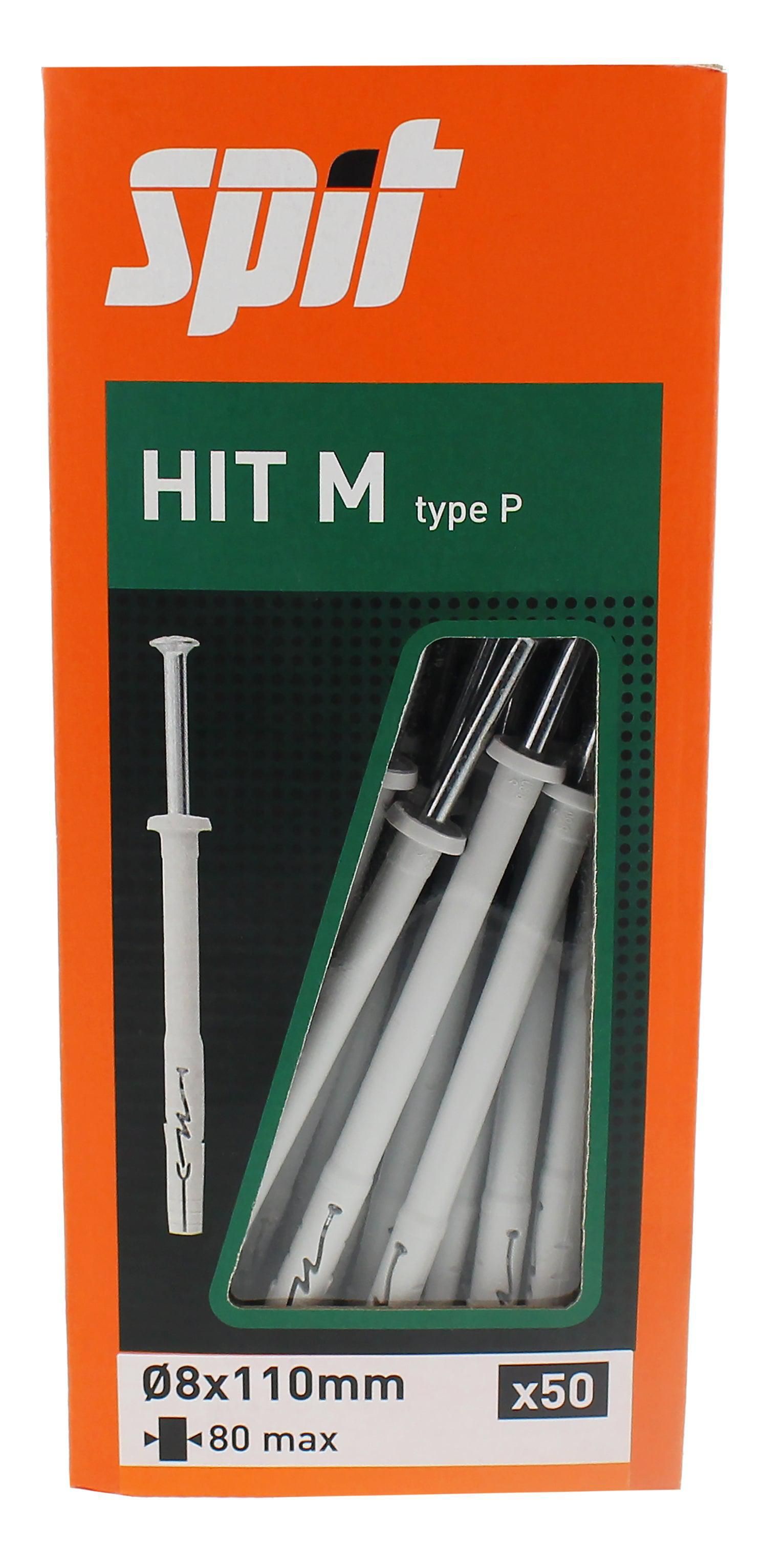 Spit Hit m Slagplug 8x110/80 met kraag - 060093