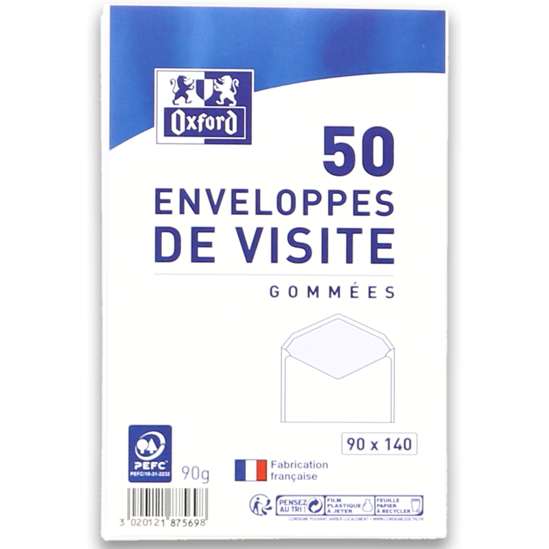 EnveloPPe Oxford 90X140 X50 Gommee De Visite
