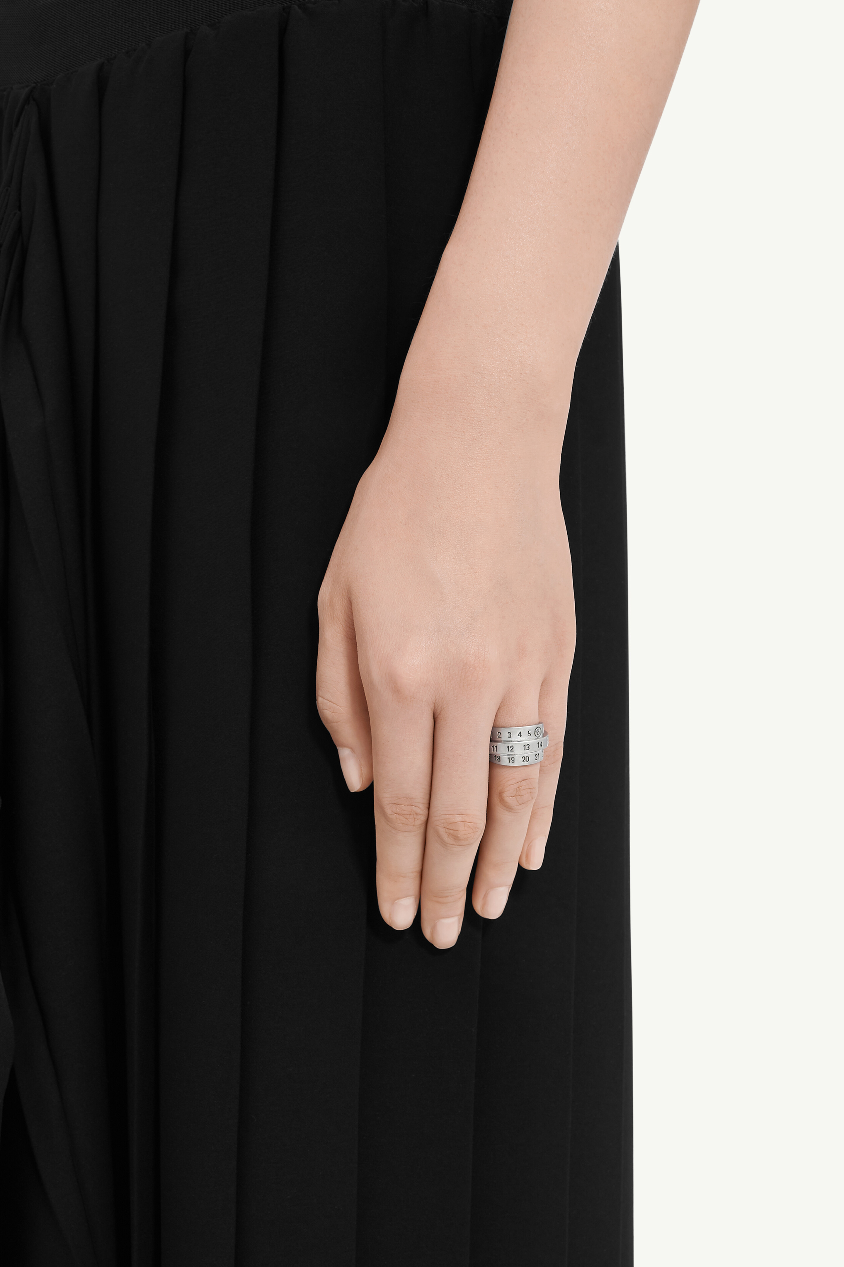 Bague 3 anneaux Numeric signature Polished palladio