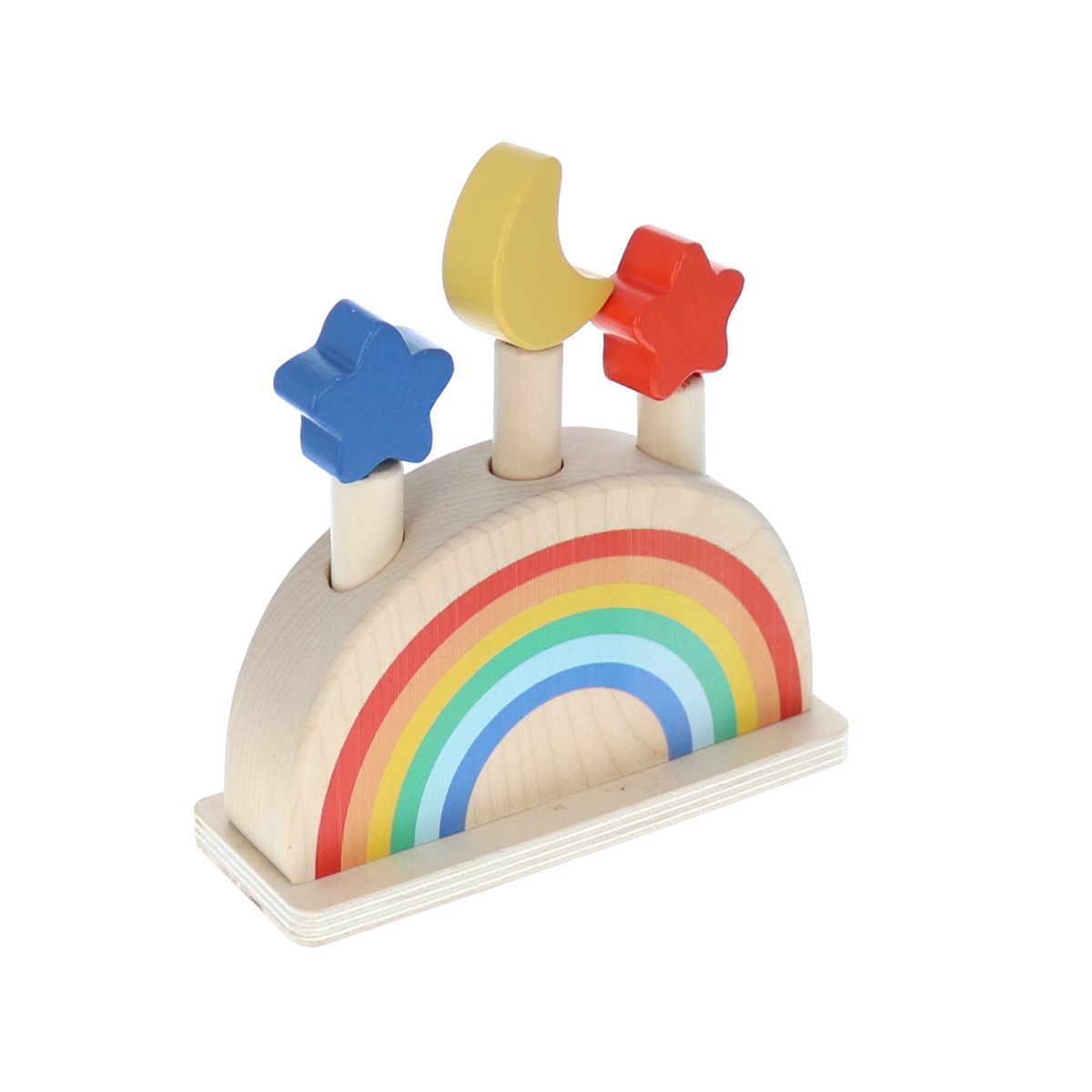 Jeu en bois Pop up arc en ciel Mercredi et Patati