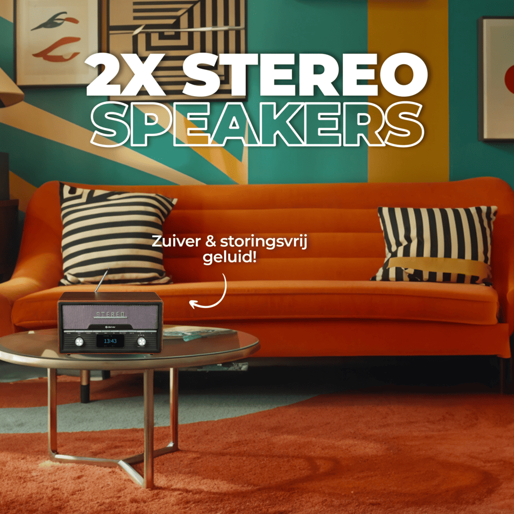 Denver MDA525DW DAB Radio - Darkwood