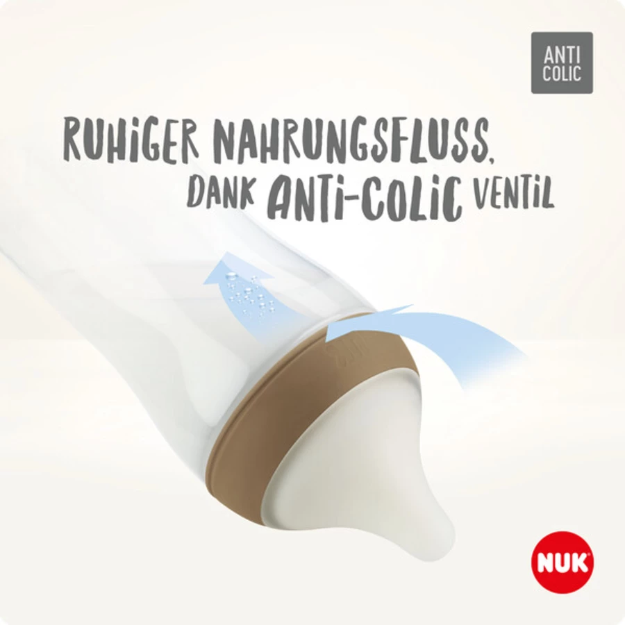 NUK Babyflasche Perfect Match  Winnie Puuh, mit Temperature Control 260ml ab 3 Monate in beige