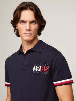 Polo Slim Fit com Detalhe de Logo