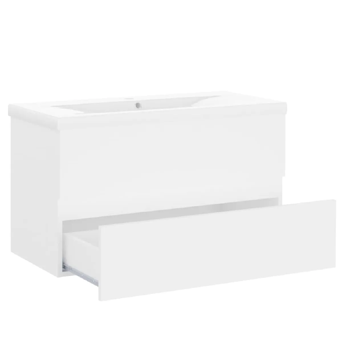 vidaXL Blanc Bois d'ingénierie