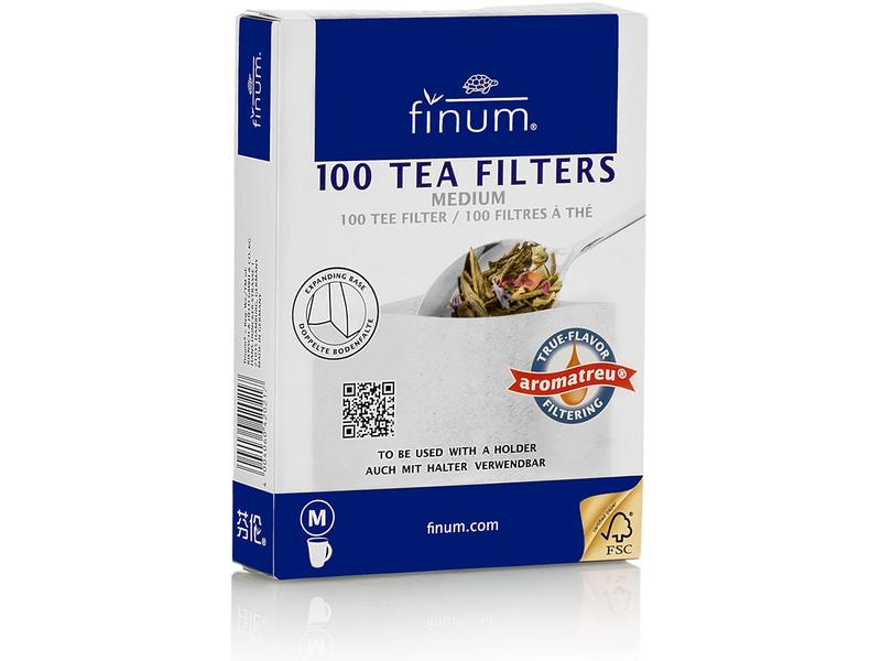 Finum Teefilter M 100 Stück Filtertüte für Tee
