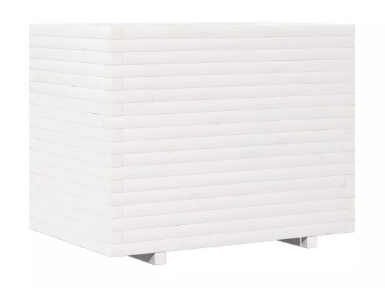 Jardinière bac lit surélevé bois blanche 90 x 60 x 72.5 cm 02_0038041