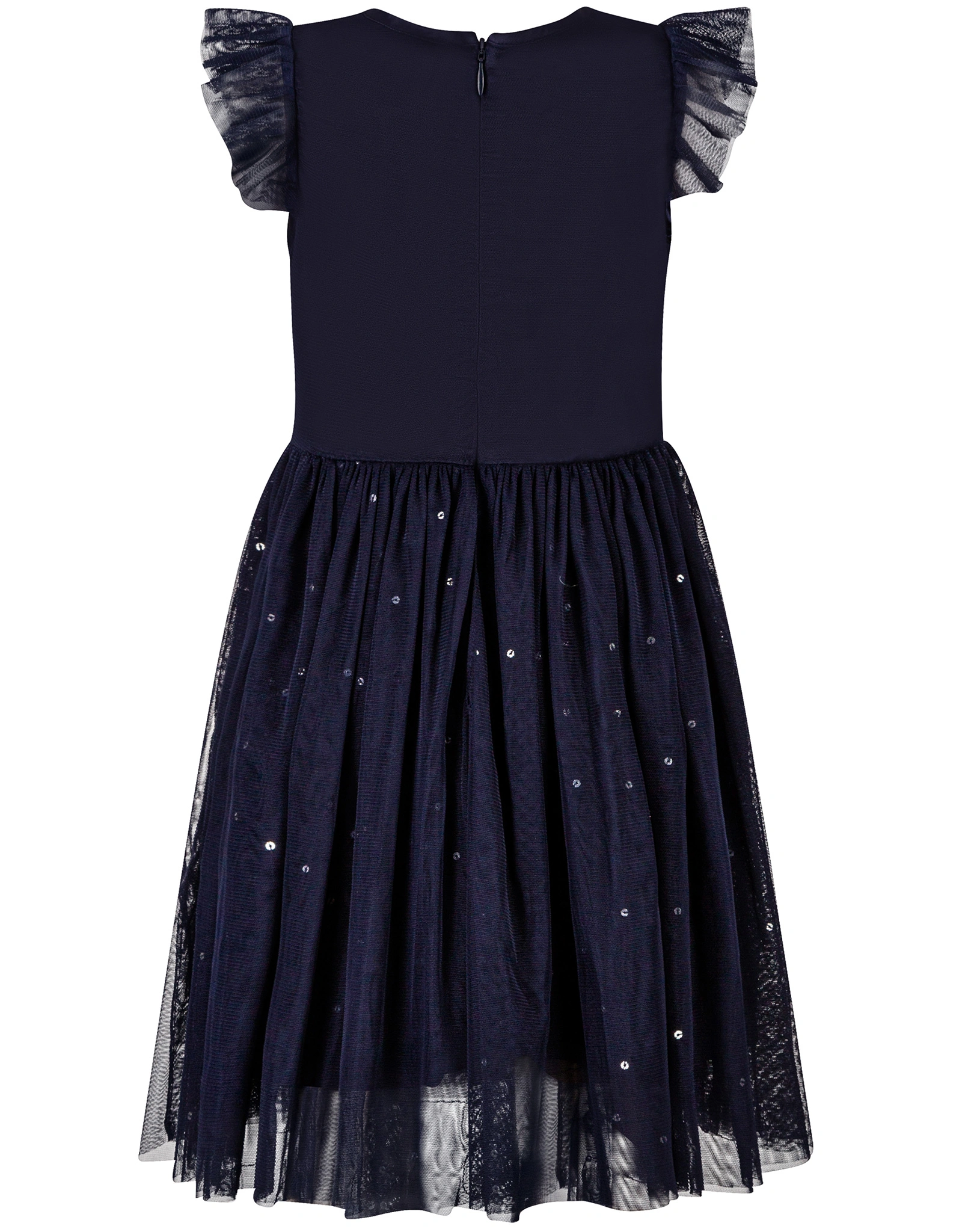 Kleid GLIMMER mit Flügelärmel in navy