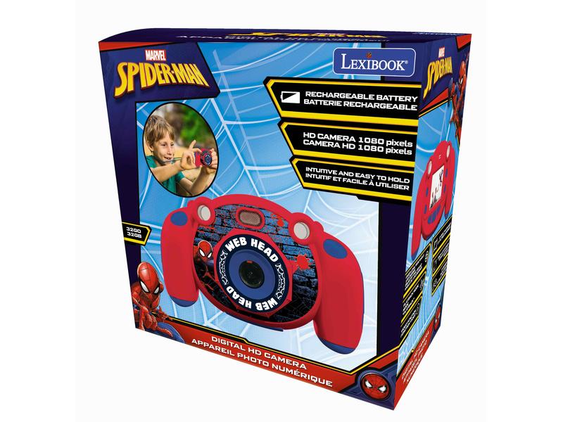 Lexibook Kinderkamera Spider-Man Blau/Rot Funktionsreiche Kamera für junge Abenteurer und angehende Fotografen