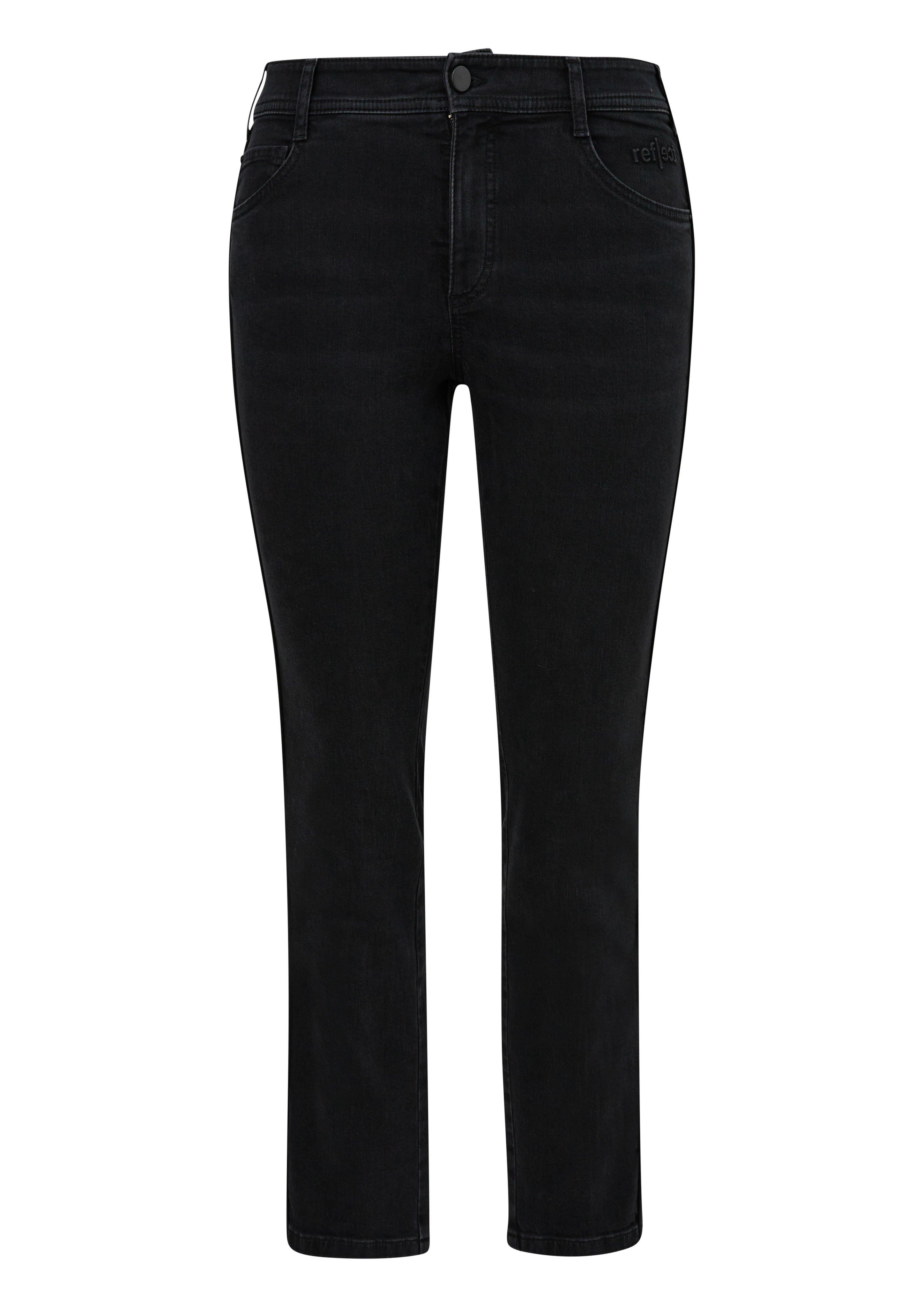 Schmale Jeans mit kontrastfarbener Seitennaht